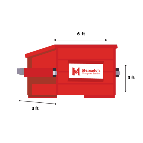 Mercados 2 yd dumpster 3x3x6