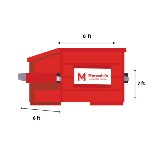 Roll Off Dumpster 6x6x7